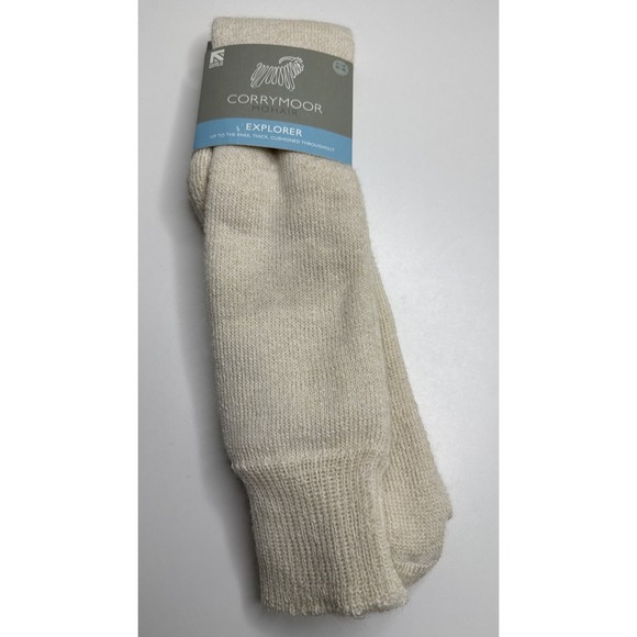 Corrymoor Mohair Explorer Ivory Cushioned Thick Knee Sock Size 11-13 NWT - Picture 2 of 6